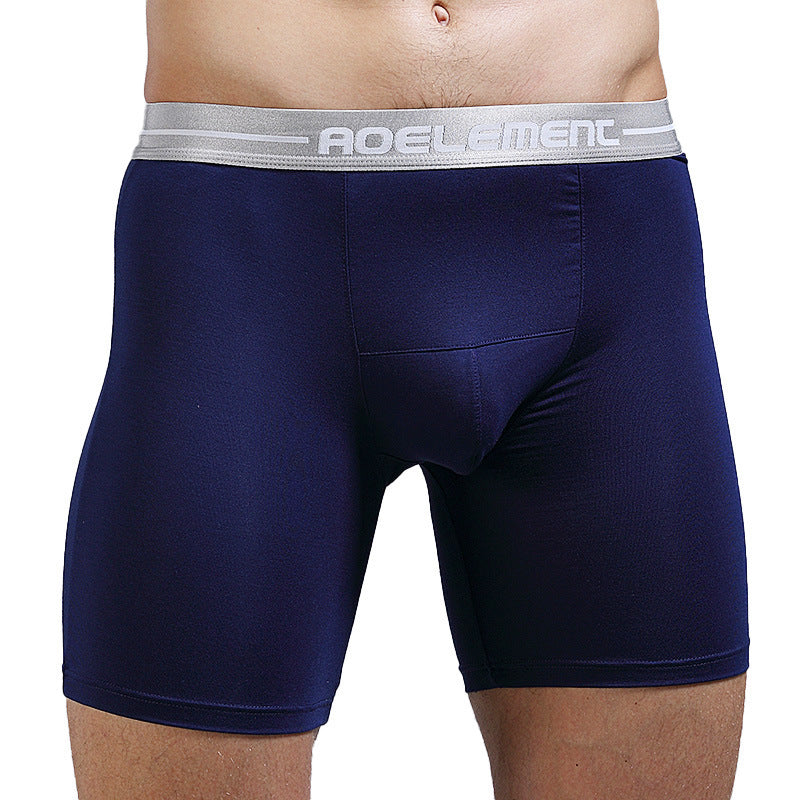 Tight Lengthened Sports Underwear Anti-wear Leg Men's Breathable Boxers Plus Size