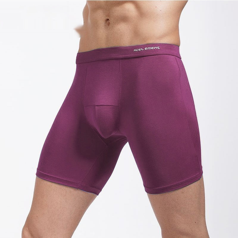 Tight Lengthened Sports Underwear Anti-wear Leg Men's Breathable Boxers Plus Size