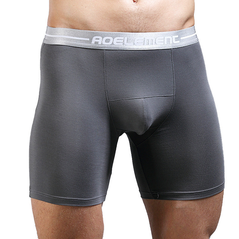 Tight Lengthened Sports Underwear Anti-wear Leg Men's Breathable Boxers Plus Size