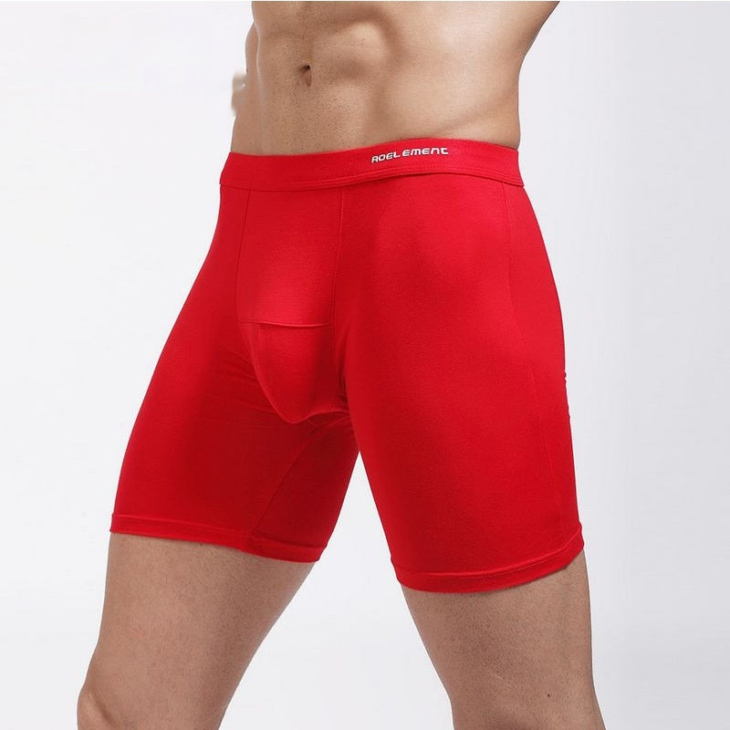 Tight Lengthened Sports Underwear Anti-wear Leg Men's Breathable Boxers Plus Size