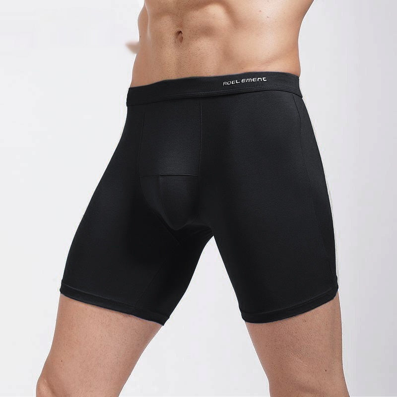 Tight Lengthened Sports Underwear Anti-wear Leg Men's Breathable Boxers Plus Size