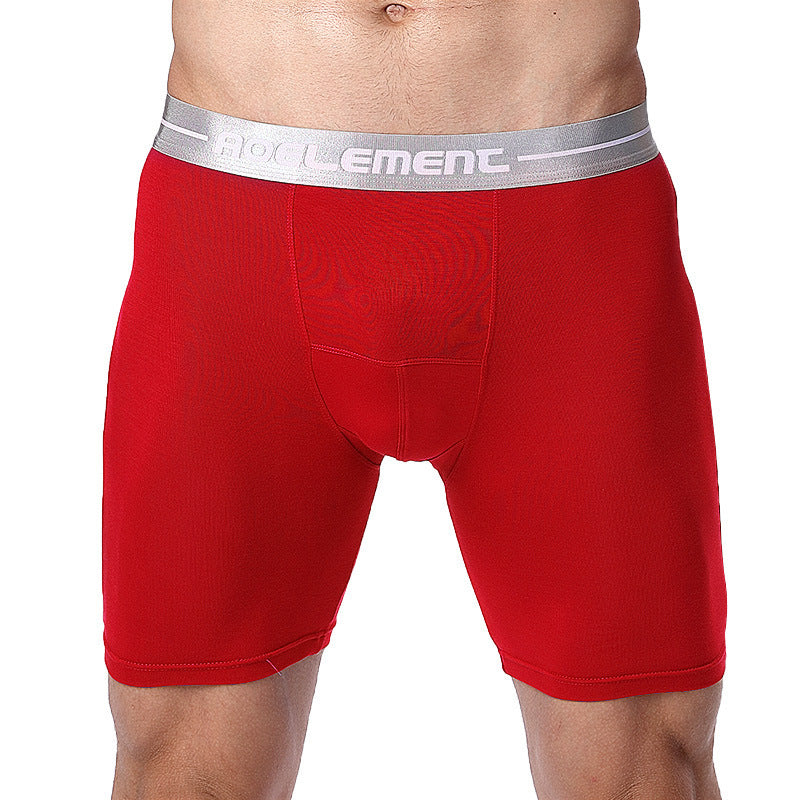 Tight Lengthened Sports Underwear Anti-wear Leg Men's Breathable Boxers Plus Size